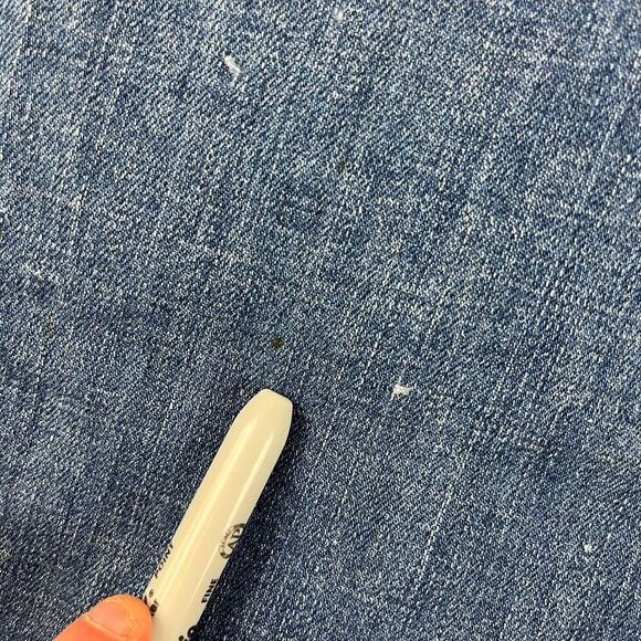 Diesel Larkee Button Fly Blue Denim Jeans Men's 29 (31X31.5) Straight Distressed - Picture 10 of 15